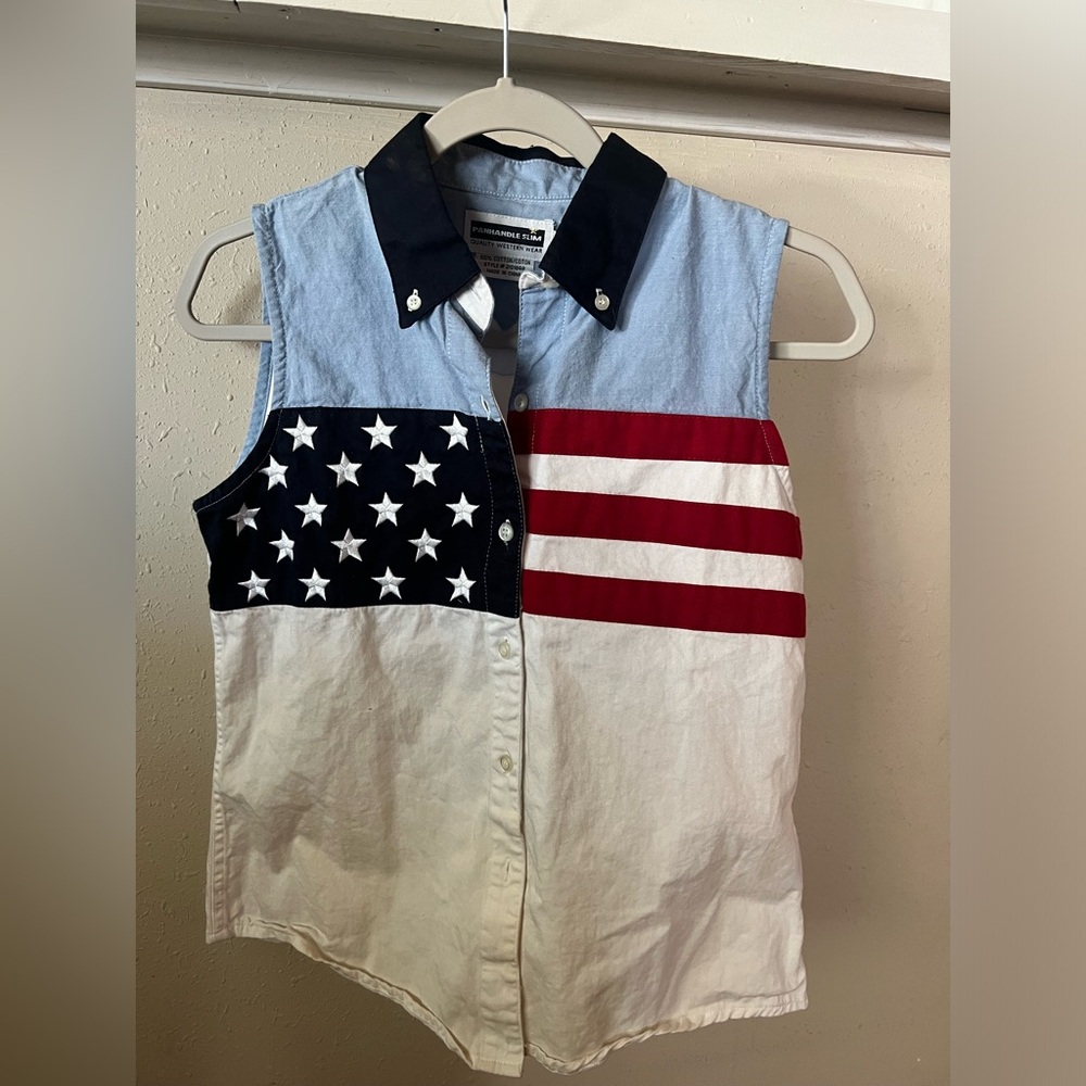 Flag pandhandle slim women’s shirt